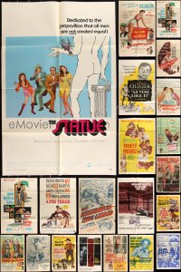 2x0024 LOT OF 86 FOLDED ONE-SHEETS 1950s-1960s great images from a variety of different movies!