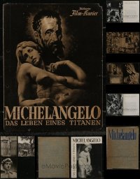 2x0515 LOT OF 5 MICHELANGELO LIFE OF A TITAN GERMAN PROGRAM BOOK PROGRAM & OVERSIZED STILLS 1938