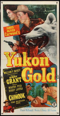2y0383 YUKON GOLD 3sh 1952 Kirby Grant, Martha Hyer, Chinook The Wonder Dog, Curwood, ultra rare!