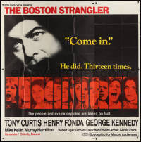 2y0363 BOSTON STRANGLER 6sh 1968 Tony Curtis, Henry Fonda, he killed thirteen girls, ultra rare!