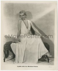 2y1781 CLAIRE LUCE 8.25x10 still 1920s full-length seated portrait in sexy low-cut dress by Autrey!