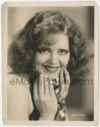 2y1785 CLARA BOW 8x10 still 1920s wonderful portrait of The It Girl smiling with hands on her face!
