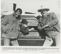 2y1790 COWBOYS candid 8x9.25 still 1972 visitor John Ford between John Wayne & director Mark Rydell!