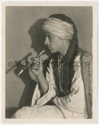 2y1903 SHEIK 8x10.25 still 1921 profile portrait of Rudolph Valentino with cool cigarette holder!