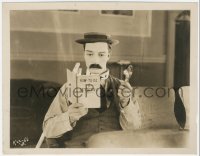 2y1904 SHERLOCK JR 8x10.25 still 1924 Buster Keaton reading How To Be a Detective, Sherlock Holmes!
