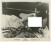2y1909 STOLEN KISSES 8x10 still 1969 Francois Truffaut, c/u of sexy Martine Brochard naked in bed!