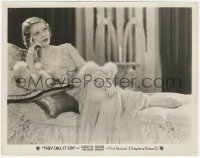 2y1913 THEY CALL IT SIN 8x10.25 still 1932 full-length beautiful Loretta Young lounging on divan!