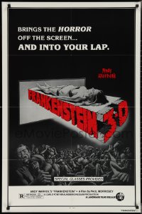 2y0650 ANDY WARHOL'S FRANKENSTEIN 1sh R1980s cool 3D art of near-naked girl coming off screen!