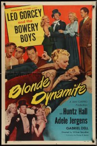 2y0668 BLONDE DYNAMITE 1sh 1950 Leo Gorcey, Huntz Hall, Gabriel Dell, Bowery Boys!