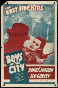 2y0677 BOYS OF THE CITY 1sh R1949 Bobby Jordan & The East Side Kids with Sunshine Sammy, ultra rare!