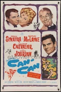 2y0682 CAN-CAN 1sh 1960 Frank Sinatra, Shirley MacLaine, Maurice Chevalier & Louis Jourdan!