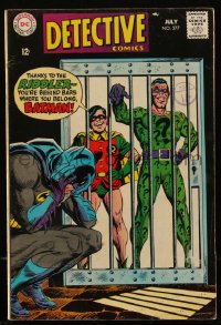 2y0533 DETECTIVE COMICS #377 comic book July 1968 Riddler & Robin put Batman behind bars, Novick art!