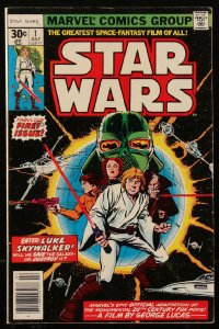 2y0565 STAR WARS #1 comic book 1977 fabulous first issue, Enter Luke Skywalker, Chaykin art!