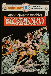 2y0571 WARLORD #1 comic book February 1976 Mike Grell art, first issue in its own magazine!