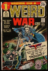 2y0572 WEIRD WAR TALES #1 comic book October 1971 cover art by Joe Kubert, first issue, very rare!