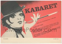 2y0322 CABARET Czech 8x12 1989 Liza Minnelli in Nazi Germany, directed by Bob Fosse, different!