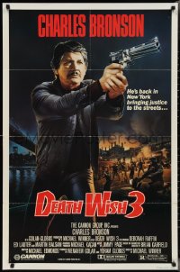 2y0696 DEATH WISH 3 1sh 1985 art of Charles Bronson bringing justice to the streets!