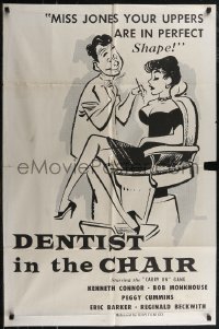 2y0697 DENTIST IN THE CHAIR 1sh 1961 Connor lets Miss Jones know her uppers are in perfect shape!