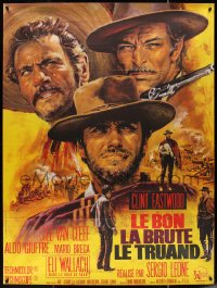 2y0046 GOOD, THE BAD & THE UGLY French 1p R1970s Clint Eastwood, Lee Van Cleef, Sergio Leone!