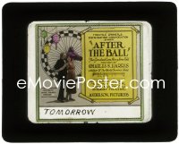 2y1690 AFTER THE BALL glass slide 1924 Gaston Glass & Miriam Cooper in greatest love story, rare!