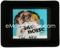 2y1692 BIG NOISE glass slide 1936 art of Guy Kibbee being kissed by two pretty girls!