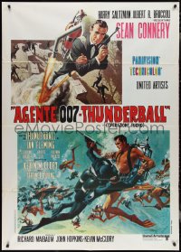 2y0031 THUNDERBALL Italian 1p R1970s two art images of Sean Connery as secret agent James Bond 007!