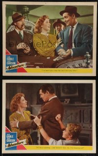 2y1603 ADVENTURE 2 LCs 1945 Clark Gable, Greer Garson & sexy Joan Blondell, roulette gambling!