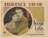2y0946 AFRAID TO LOVE TC 1927 royal Clive Brook must give up Florence Vidor for inheritance, rare!