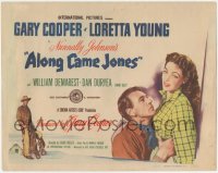 2y0947 ALONG CAME JONES TC 1945 Gary Cooper & Loretta Young, plus Norman Rockwell art of Cooper!