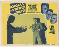 2y1087 ANGELS WITH DIRTY FACES LC #6 R1956 James Cagney w/2 guns by silhouette of man w/machine gun!