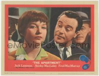 2y1088 APARTMENT LC #2 1960 Billy Wilder, best close up of Jack Lemmon & Shirley MacLaine!