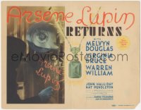 2y0950 ARSENE LUPIN RETURNS TC 1938 artwork of master jewel thief signing his name at robbery!