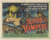 2y0961 BLOOD OF THE VAMPIRE TC 1958 he begins where Dracula left off, incredible Joseph Smith art!