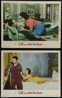 2y1604 CAT ON A HOT TIN ROOF 2 LCs 1958 Elizabeth Taylor tries to rekindle romance w/ Paul Newman!