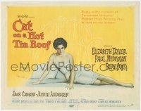 2y0964 CAT ON A HOT TIN ROOF TC 1958 classic artwork of sexy Elizabeth Taylor as Maggie the Cat!