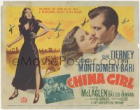 2y0967 CHINA GIRL TC 1942 Gene Tierney, George Montgomery, written by Ben Hecht, WWII, rare!