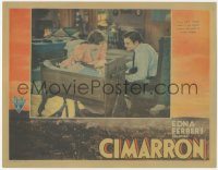 2y1121 CIMARRON LC 1931 Richard Dix & Irene Dunne with their baby in cradle in Best Picture winner!