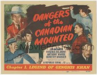 2y0973 DANGERS OF THE CANADIAN MOUNTED chapter 1 TC 1948 Legend of Genghis Khan, full-color, rare!