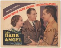 2y0974 DARK ANGEL TC 1935 Herbert Marshall between Fredric March & pretty Merle Oberon, very rare!