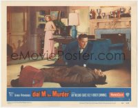 2y1132 DIAL M FOR MURDER LC #1 1954 Alfred Hitchcock, Grace Kelly watches Ray Milland by dead Dawson!