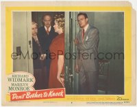 2y1135 DON'T BOTHER TO KNOCK LC #6 1952 Marilyn Monroe hides that Richard Widmark is with her!