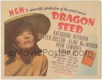 2y0975 DRAGON SEED TC 1944 great close up of Asian Katherine Hepburn, from Pearl S. Buck novel!