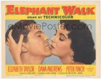 2y1146 ELEPHANT WALK LC #3 1954 romantic close up of sexy Elizabeth Taylor & Dana Andrews!