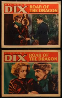 2y1625 ROAR OF THE DRAGON 2 LCs 1932 Richard Dix in dangerous romantic love triangle, ultra rare!