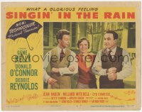 2y1315 SINGIN' IN THE RAIN LC #2 1952 Gene Kelly, Donald O'Connor & Debbie Reynolds arm-in-arm!