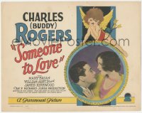 2y1054 SOMEONE TO LOVE TC 1928 great art of cupid over Buddy Rogers & Mary Brian, ultra rare!