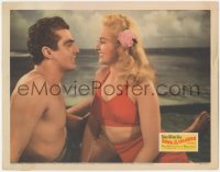 2y1321 SONG OF THE ISLANDS LC 1942 best close up of sexy Betty Grable & barechested Victor Mature!
