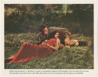 2y1325 SPARTACUS roadshow LC 1961 Jean Simmons laying in grass with Kirk Douglas, Stanley Kubrick!
