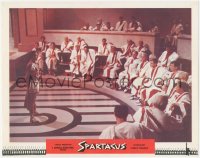 2y1326 SPARTACUS roadshow LC 1961 Laurence Olivier as Crassus sits with the Roman senators, Kubrick