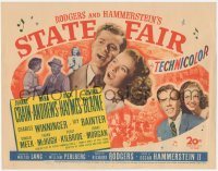 2y1056 STATE FAIR TC 1945 Jeanne Crain, Dana Andrews, Dick Haymes, Rodgers & Hammerstein!